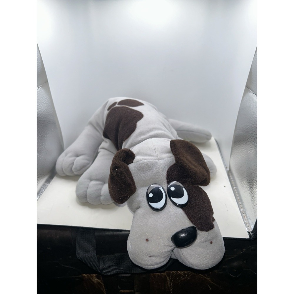 VTG Tonka Pound Puppy Gray‎ Brown Spotted Hound Dog Large 18" Plush Stuffed Toy
